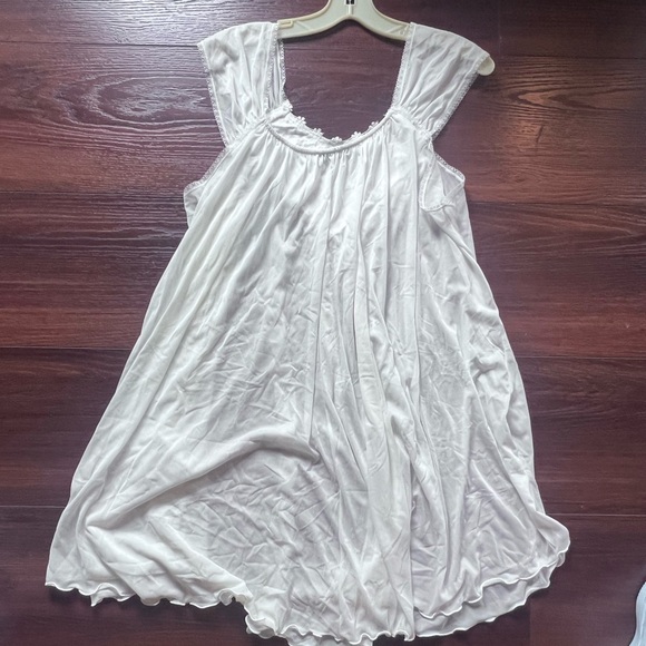 Vintage Miss Elaine Bridal White Sheer Silky Nylon Nightgown Lingerie Medium - Picture 5 of 8